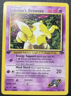 Pokemon Sabrina’s Drowzee 95/132 Gym Challenge 1st Edition NM - Image 1