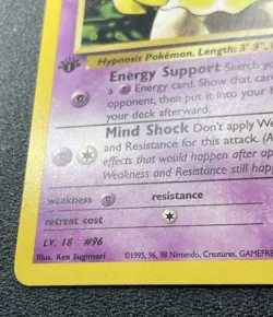 Pokemon Sabrina’s Drowzee 95/132 Gym Challenge 1st Edition NM - Image 5