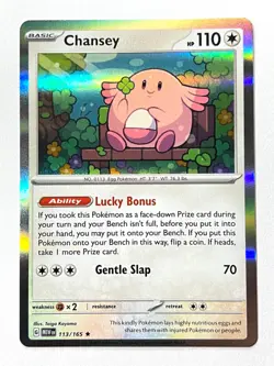 Chansey 113/165 Holo Rare Scarlet & Violet 151 Pokemon Pack Fresh Near Mint NM! - Image 1