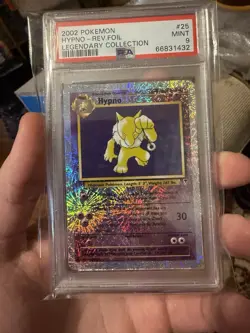 2002 POKEMON LEGENDARY COLLECTION #25 HYPNO-REVERSE FOIL PSA 9 - Image 1