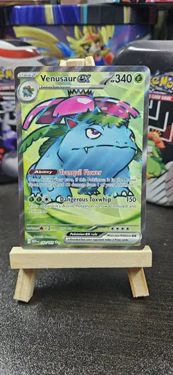 Venusaur EX 182/165 NM / M Full Art Holo Scarlet & Violet 151 Pokemon TCG Card - Image 1