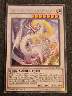 Yugioh - Ancient Sacred Wyvern LC5D-EN239 Secret Rare 1st Edition NM - Image 1