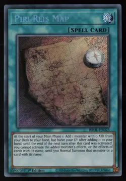 Yugioh Piri Reis Map BROL-EN023 1st Edition Secret Rare NM - Image 1