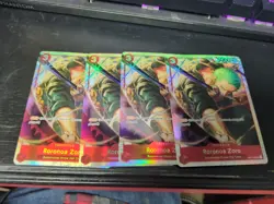 One Piece Roronoa Zoro OP01-025 ST-10 Card Game TCG Super Rare English Playset - Image 1