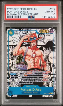 2025 ONE PIECE OP13-CARRYING ON HIS WILL #119 PORTGAS D. ACE PSA 10 - Image 1