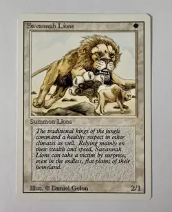 Savannah Lions Magic the Gathering MTG Revised Edition LP Excellent Condition!!! - Image 1