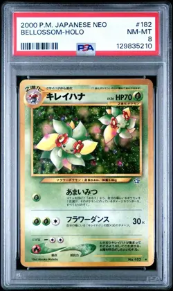 Bellossom 2000 Pokemon JPN NEO Holo #182 PSA NM-MT 8 - Image 1