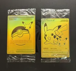 Pokemon Celebrations Pikachu V & PokeBall Gold Promos SEALED SWSH 145 & SWSH 146 - Image 1