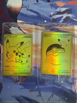 Pokemon Celebrations Pikachu V & PokeBall Gold Promos SEALED SWSH 145 & 146 - Image 1