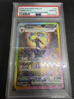 2025 POKEMON PRE EN-PRISMATIC EVOLUTIONS #161 UMBREON EX PSA 10 - Image 1