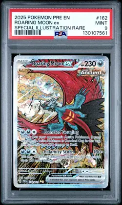 2025 POKEMON PRE EN-PRISMATIC EVOLUTIONS #162 ROARING MOON EX PSA 9 - Image 1