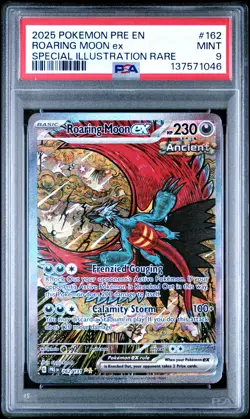 2025 POKEMON PRE EN-PRISMATIC EVOLUTIONS #162 ROARING MOON EX PSA 9 - Image 1