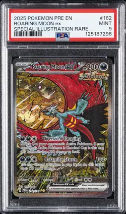 2025 POKEMON PRE EN-PRISMATIC EVOLUTIONS #162 ROARING MOON EX PSA 9 - Image 1