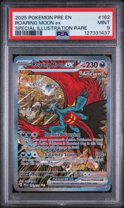 2025 POKEMON PRE EN-PRISMATIC EVOLUTIONS #162 ROARING MOON EX PSA 9 - Image 1