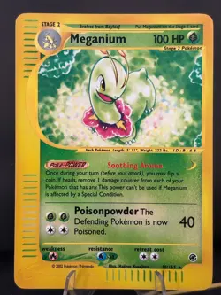 Meganium 18/165 Reverse Holo Rare Expedition Base Pokemon TCG Card - Image 1