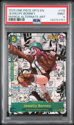 2025 ONE PIECE OP12-LEGACY OF THE MASTER #118 JEWELRY BONNEY PSA 9 - Image 1