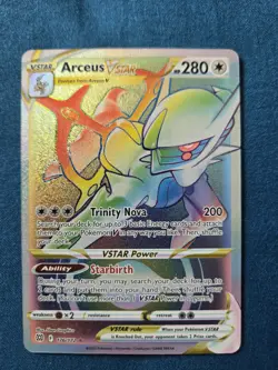 Pokemon TCG Arceus VSTAR Rainbow Secret Rare Card 176/172 Brilliant Stars - Image 1