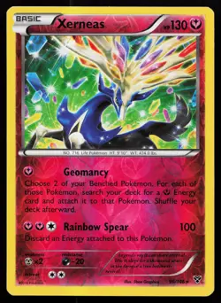 Xerneas 96/146 Rare XY Base Set Reverse Holo Pokemon Card - Image 1