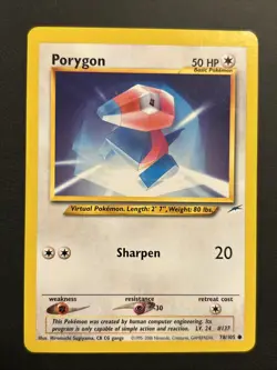 Porygon 78/105- Near mint- Neo Destiny Common Pokemon card WOTC Vintage - Image 1