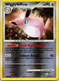 Wigglytuff 32/106 D&P Great Encounters Reverse Holo Pokemon Cards NM - Image 1