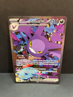 Pokemon Team Rockets Crobat EX Sir Holo Card 234/182 Destined Rivals Series A - Image 1