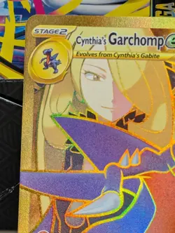 Pokemon TCG Destined Rivals Cynthia's Garchomp EX Card 241/182 Gold - Image 3
