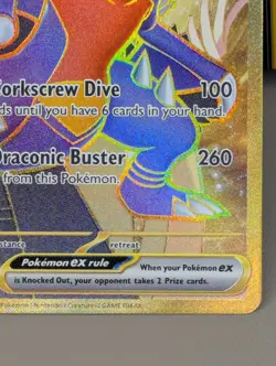 Pokemon TCG Destined Rivals Cynthia's Garchomp EX Card 241/182 Gold - Image 5