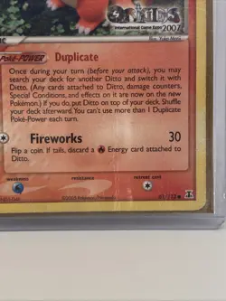 Pokemon TCG~ 2007 Origins Ditto Charmander 61/113 Nintendo Originals Promo Card. - Image 4