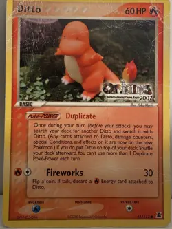 Pokemon TCG~ 2007 Origins Ditto Charmander 61/113 Nintendo Originals Promo Card. - Image 5