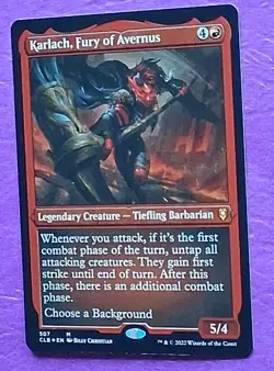 MTG Karlach, Fury of Avernus (Foil Etched) Commander Legends Baldurs Gate CLB NM - Image 1