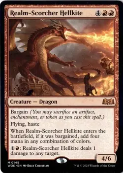 Realm-Scorcher Hellkite Wilds of Eldraine MTG Magic The Gathering - Image 1