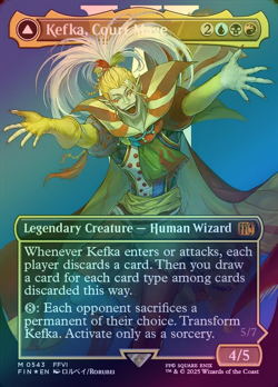 Magic The Gathering: Kefka, Court Mage (Borderless) (Surge Foil) (Final Fantasy) - Image 1