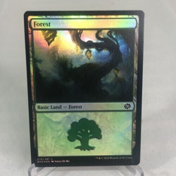 FOIL Forest 276/287 MTG Magic Basic Land BRO Brothers War Near Mint - Image 1