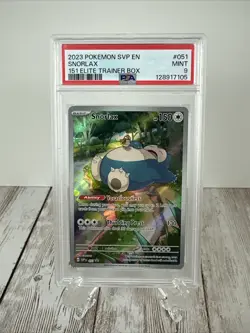 Snorlax 051 Scarlet & Violet 151 Black Star Promo (ETB) PSA 9 Pokemon TCG NM - Image 1