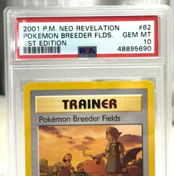 Pokemon Neo Revelation 1st Edition Pokemon Breeder Fields 62/64 PSA 10 GEM MINT - Image 3