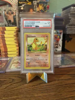 PSA 6 Charmander Shadowless Base Set #46/102 1999 Pokemon EX-MT Vintage WOTC - Image 1