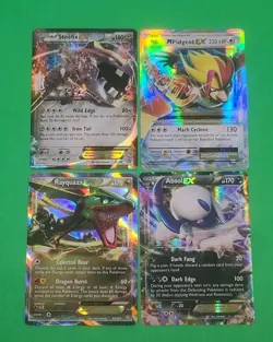 Pokemon XY Series Full Art Lot Of 4 EX's Rayquaza, Absol, Steelix, Mega Pidgeot - Image 2