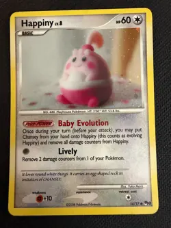 Happiny 14/17 Pop Series 8 holo ~ Cute ~ Baby~ Pink Pokemon Gallery - Image 1