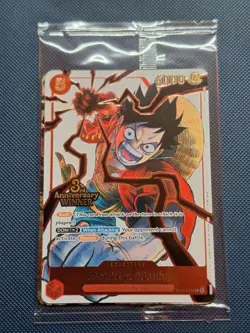 Sealed One Piece OP13 3rd Anniversary Winner Promos - Luffy, Sabo, and Ace - Image 1