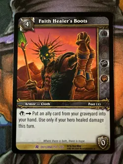 World of Warcraft TCG Outland 197/246 Faith Healer's Boots - Image 1