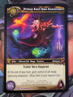 World of Warcraft TCG Betrayer 213/264 Prince Kael'thas Sunstrider - Image 1