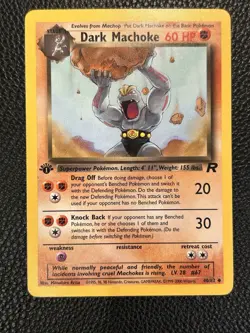 Team Rocket Pokemon TCG Dark Machoke 40/82 - 1ST EDITION - Image 1
