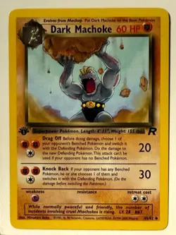 Team Rocket Pokemon TCG Dark Machoke 40/82 - 1ST EDITION - Image 1