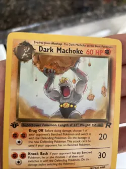 Pokemon TCG: Dark Machoke #40/82 1st Edition Team Rocket Vintage WOTC - Image 1