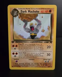 Pokemon TCG - DARK MACHOKE - 1ST EDITION - 40/82 - TEAM ROCKET (2000) WOTC - LP - Image 1
