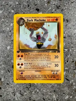 Pokemon TCG Cards 1st Edition Dark Machoke 40/82 Team Rocket Uncommon EXC-NM - Image 1