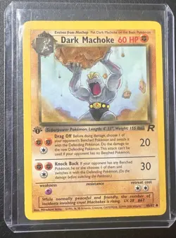 Pokemon TCG: Dark Machoke #40/82 1st Edition Team Rocket Vintage WOTC - Image 1