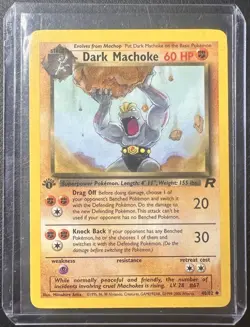 Pokemon TCG: Dark Machoke #40/82 1st Edition Team Rocket Vintage WOTC - Image 2