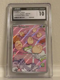 Exeggcute 192/191 Illustration Rare Surging Sparks Pokemon TCG CGC 10 Holo - Image 1