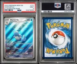 Pokemon TCG Wartortle 171/165 Mew-EN 151 Illustration Rare MINT PSA 9 - Image 1